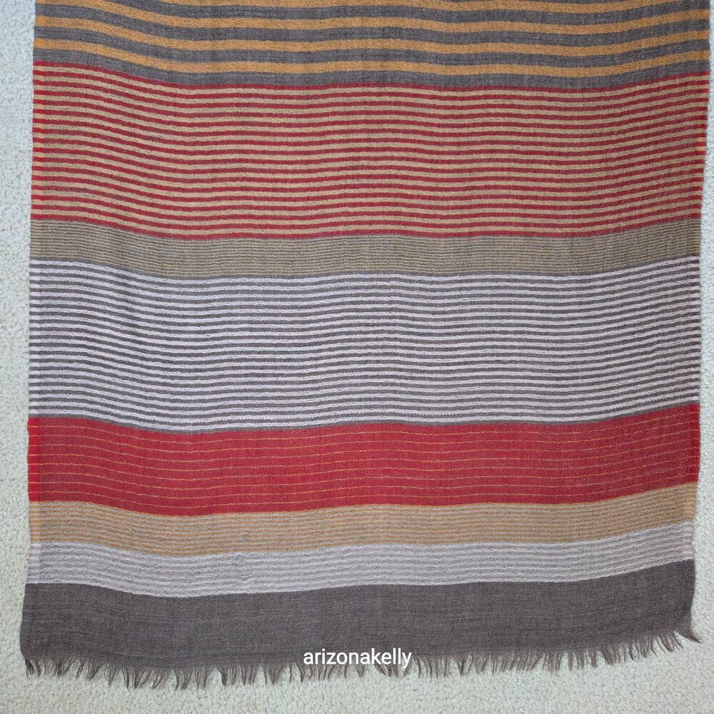 Opal Merino Striped Scarf Australia Fair-Trade Sustainable - Picture 13 of 16